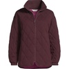 image:imageLands End Womens RainDefense Serious Sweats Quilted Full Zip JacketLush Burgundy