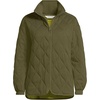 image:imageLands End Womens RainDefense Serious Sweats Quilted Full Zip JacketOlive Drab