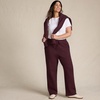 image:imageLands End Womens Serious Sweats High Rise Relaxed Straight Leg PantsLush Burgundy
