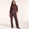 image:imageLands End Womens Serious Sweats High Rise Relaxed Straight Leg PantsRich Seal Brown