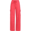 image:imageLands End Womens Serious Sweats High Rise Wide Leg Cargo PantsDeep Coral