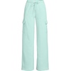 image:imageLands End Womens Serious Sweats High Rise Wide Leg Cargo PantsJulep