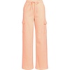 image:imageLands End Womens Serious Sweats High Rise Wide Leg Cargo PantsPeach Sorbet