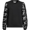 image:imageLands End Womens Serious Sweats Lace Sleeve SweatshirtBlack