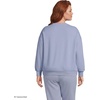 image:imageLands End Womens Serious Sweats Relaxed Long Sleeve Crew Neck SweatshirtFrosted Periwinkle