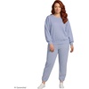 image:imageLands End Womens Serious Sweats Relaxed Long Sleeve Crew Neck SweatshirtFrosted Periwinkle