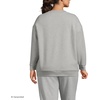image:imageLands End Womens Serious Sweats Relaxed Long Sleeve Crew Neck SweatshirtGray Heather