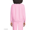 image:imageLands End Womens Serious Sweats Relaxed Long Sleeve Crew Neck SweatshirtPink Moonstone
