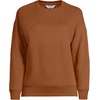 image:imageLands End Womens Serious Sweats Relaxed Long Sleeve Crew Neck SweatshirtRich Ginger Brown