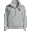 image:imageLands End Womens Serious Sweats Relaxed Long Sleeve Half Zip SweatshirtSeason GreetingGray Heather