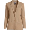 image:imageWomens Fine Gauge Cotton Button Front Blazer SweaterVicuna Heather