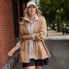 image:imageWomens Fine Gauge Cotton Button Front Blazer SweaterVicuna Heather