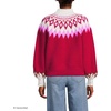 image:imageWomens Fuzzy Turtleneck Lantern Sleeve Jacquard SweaterRich Red Fairisle