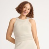 image:imageWomens Gassed Cotton Pointelle Halter Top Sweater Set Top