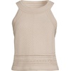 image:imageWomens Gassed Cotton Pointelle Halter Top Sweater Set Top