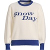 image:imageWomens Ultrasoft Placed Jacquard Jersey Crew Neck SweaterSnow DayIvory
