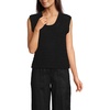 image:imageLands End Womens Blend Texture U Neck Vest SweaterBlack