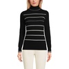 image:imageLands End Womens Cashmere Turtleneck SweaterBlack Heritage Stripe