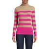 image:imageLands End Womens Cashmere Turtleneck SweaterIntense Rose Vicuna Stripe