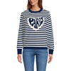 image:imageLands End Womens Drifter Jacquard Crew Neck SweaterParis Heart