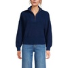 image:imageLands End Womens Drifter Shaker Wedge Quarter Zip SweaterNavy Ice Multi Donegal