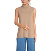 image:imageLands End Womens Fine Gauge Sleeveless Mock SweaterVicuna Heather