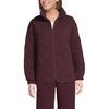 image:imageLands End Womens RainDefense Serious Sweats Quilted Full Zip JacketLush Burgundy