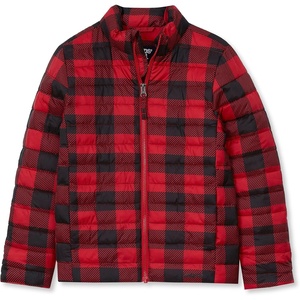 image:imageLands End Kids Insulated Down Alternative ThermoPlume JacketRed Buffalo Plaid