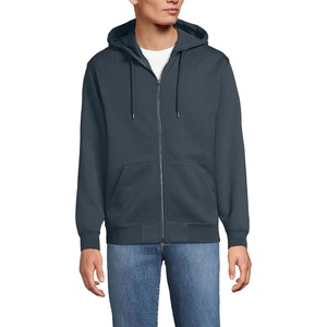 image:imageLands End Mens Long Sleeve RainDefense Serious Sweats Full Zip HoodieSteel Gray