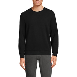 image:imageLands End Mens Long Sleeve Serious Sweats Crewneck SweatshirtBlack