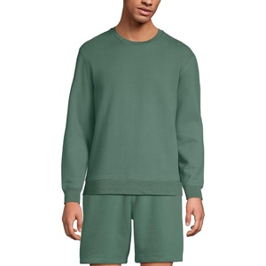 image:imageLands End Mens Long Sleeve Serious Sweats Crewneck SweatshirtEucalyptus