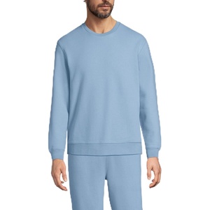 image:imageLands End Mens Long Sleeve Serious Sweats Crewneck SweatshirtOasis Blue