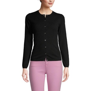 image:imageLands End Womens Cashmere Cardigan SweaterBlack