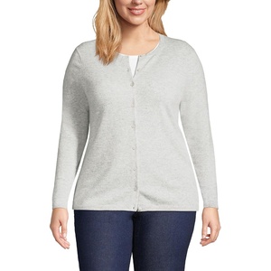 image:imageLands End Womens Cashmere Cardigan SweaterGray Heather