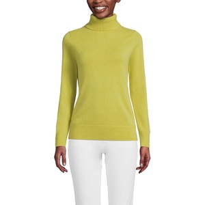 image:imageLands End Womens Cashmere Turtleneck SweaterBright Green Moss