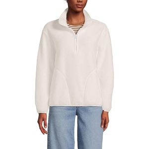 image:imageLands End Womens Half Zip Cozy Sherpa Fleece PulloverIvory