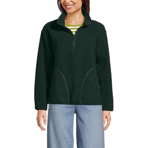 image:imageLands End Womens Half Zip Cozy Sherpa Fleece PulloverWoodland Forest