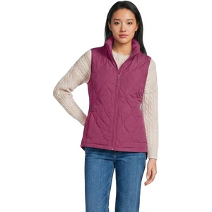 image:imageLands End Womens Quilted Puffer VestLight Raspberry