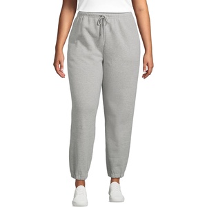 image:imageLands End Womens Serious Sweats High Rise Jogger PantsGray Heather