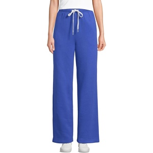 image:imageLands End Womens Serious Sweats High Rise Relaxed Straight Leg PantsBlue Breeze