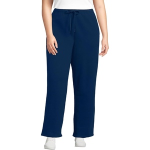 image:imageLands End Womens Serious Sweats High Rise Relaxed Straight Leg PantsDeep Sea Navy