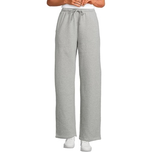 image:imageLands End Womens Serious Sweats High Rise Relaxed Straight Leg PantsGray Heather