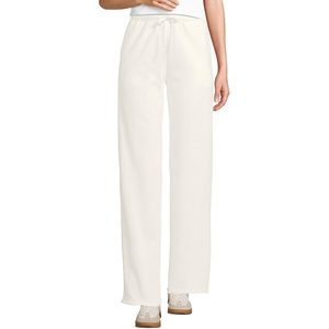 image:imageLands End Womens Serious Sweats High Rise Relaxed Straight Leg PantsIvory