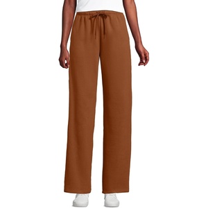 image:imageLands End Womens Serious Sweats High Rise Relaxed Straight Leg PantsRich Ginger Brown