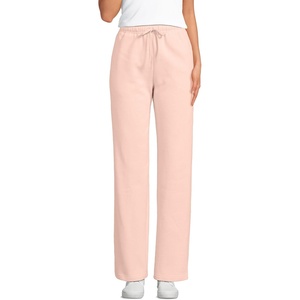 image:imageLands End Womens Serious Sweats High Rise Relaxed Straight Leg PantsSoft Mineral Blush