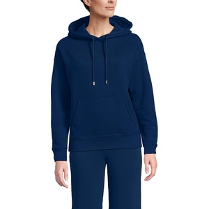 image:imageLands End Womens Serious Sweats Relaxed Long Sleeve Hoodie SweatshirtDeep Sea Navy