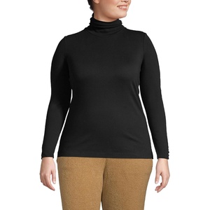 image:imageLands End Womens Supima Cotton TurtleneckBlack
