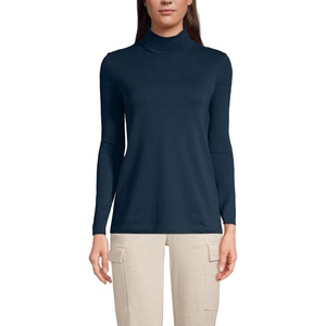 image:imageLands End Womens Supima Cotton TurtleneckRadiant Navy
