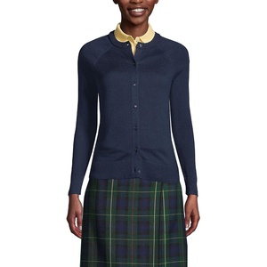 image:imageSchool Uniform Young Womens Cotton Modal Cardigan SweaterClassic Navy