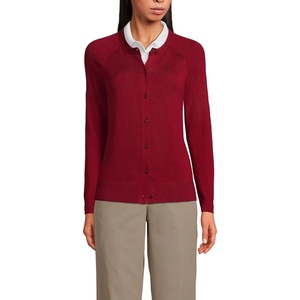 image:imageSchool Uniform Young Womens Cotton Modal Cardigan SweaterGarnet
